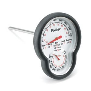 Dual Dial Thermometer for checking oven and meat temperature together
